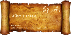 Szüts Aletta névjegykártya