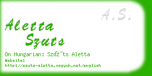 aletta szuts business card